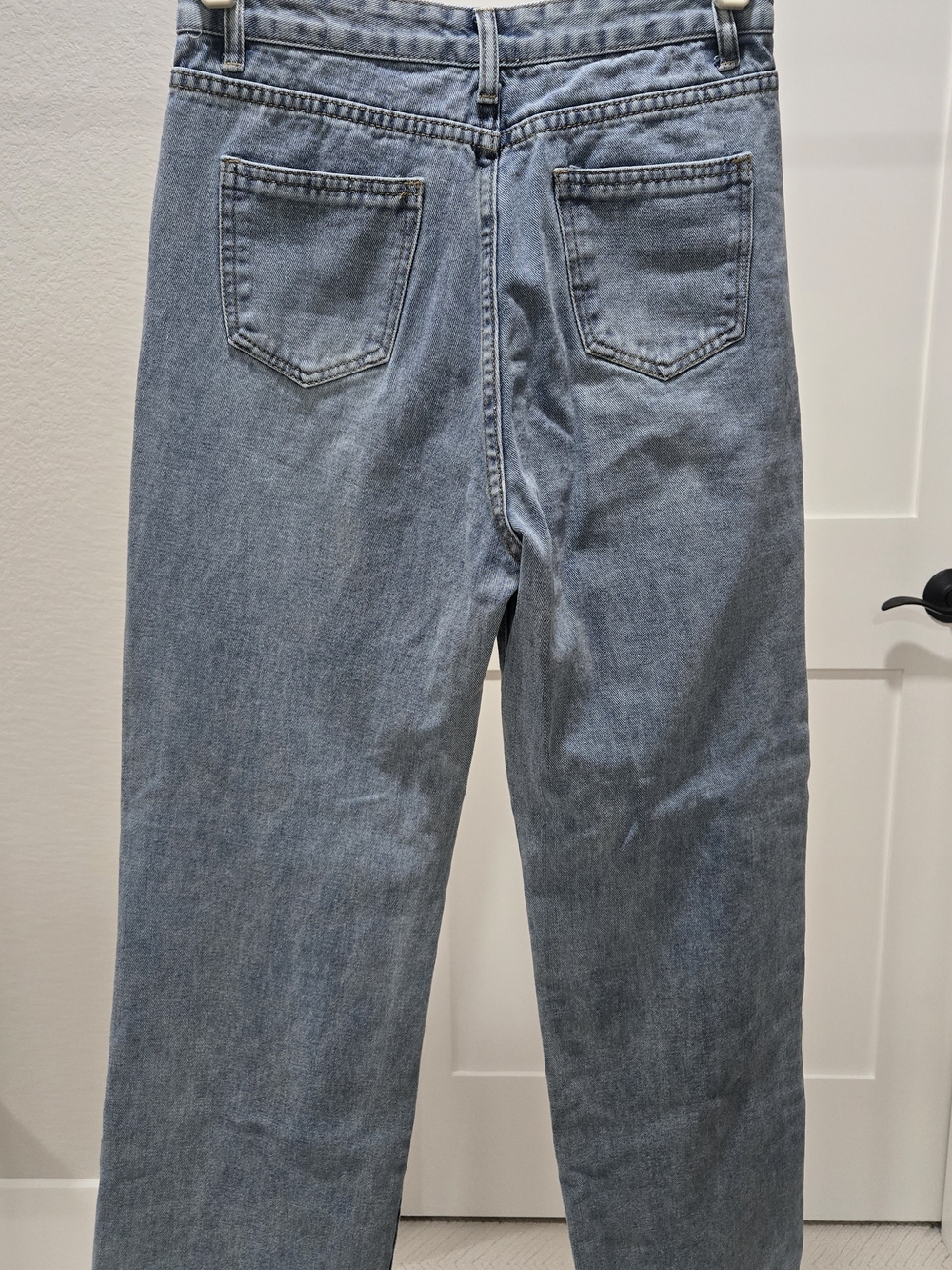 High-Rise Wide Leg Women’s Jeans - Blue - Picture 3 of 4